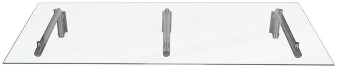 Glazen luifel - transparant/rvs - 180x80 cm - zelfreinigend