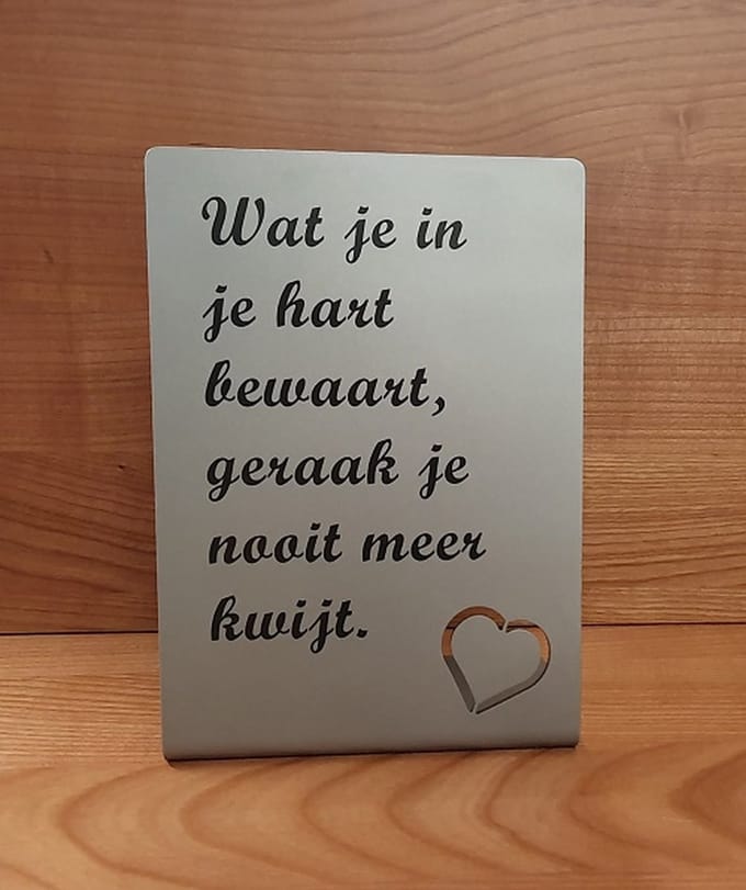RVS “Hart bewaart” Rouwdecoratie Grafdecoratie Aandenken
