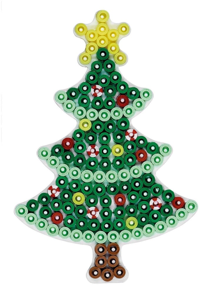 Hama Strijkkralen Grondplaat Kerstboom Wit