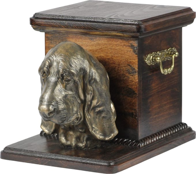 Elegante urn voor Basset Hound met hondenbuste