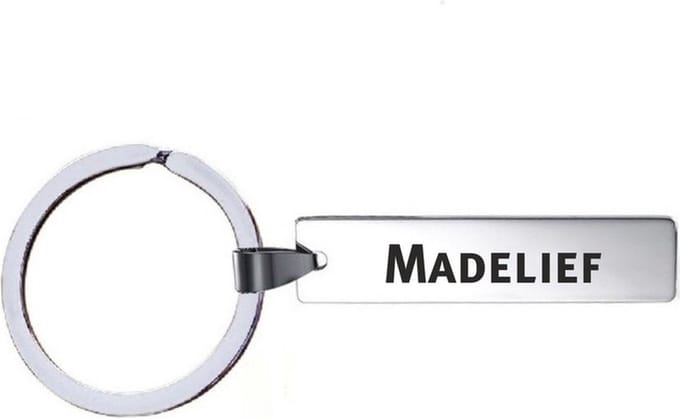 Sleutelhanger Met Naam - Madelief - RVS