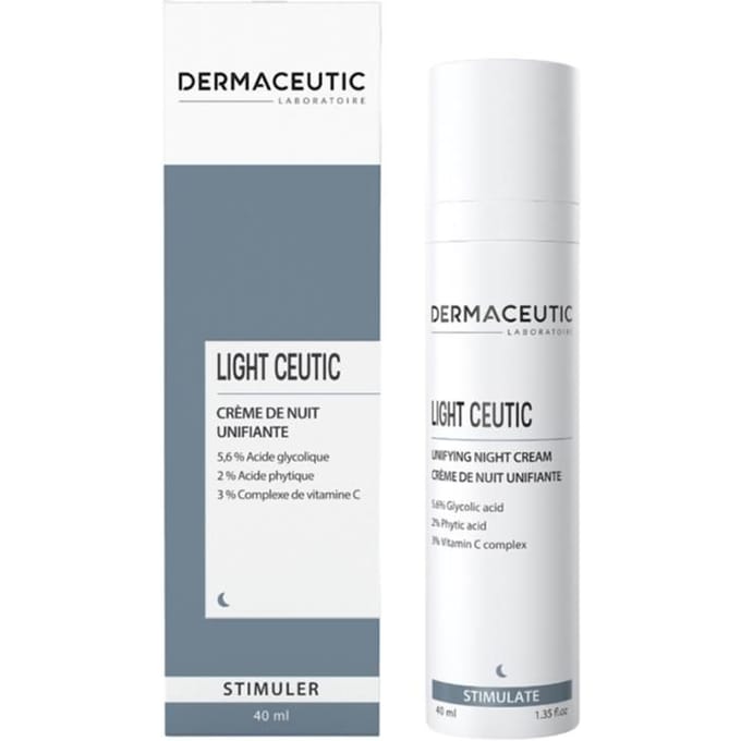Crème Éclaircissante Nuit - Dermaceutic - Light Ceutic - 40Ml - Exfoliant doux - Sans parabène wit