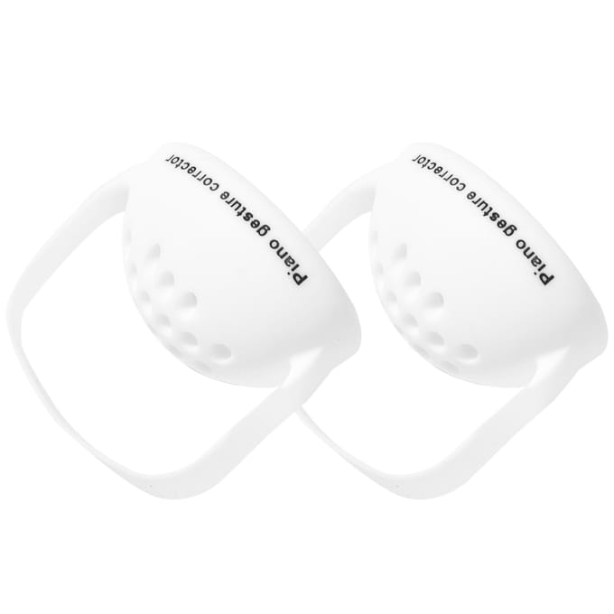 Tremolo Draagbare pianohandcorrector Siliconen pianohandortheseapparaat Pianohandgebaar wit