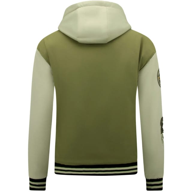 Oversized Baseball Jas Classic met Capuchon -8632- Groen