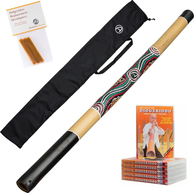 Didgeridoo Starterspakket Bamboe – Inclusief Tas, Cursus en Bijenwas