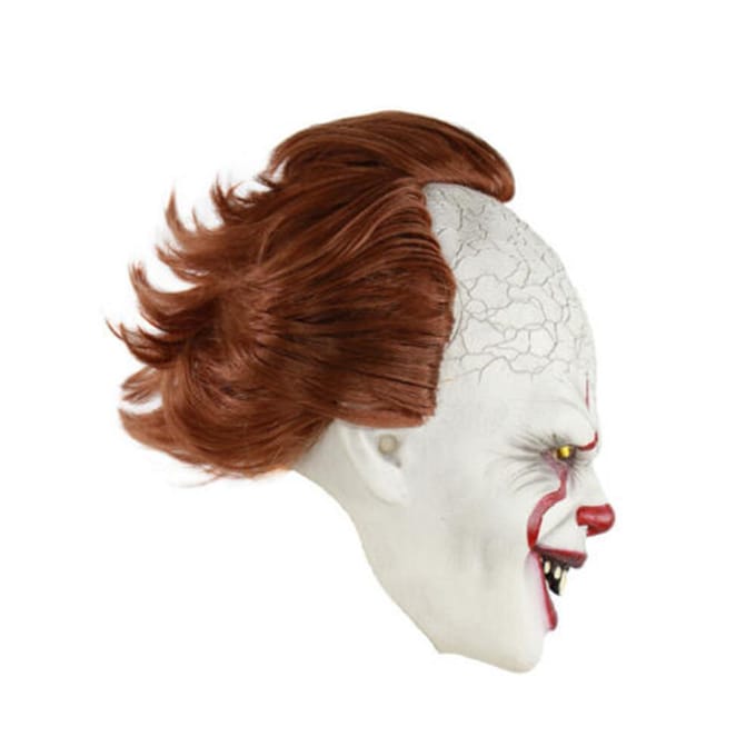 Pennywise Clown Masker Stephen King's IT Halloween Cosplay Volledig Masker Kostuum gray