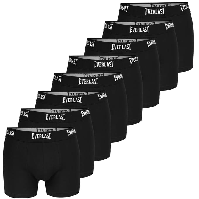 Everlast - Herenboxers - Katoen - Zwart - 8 Stuks - Maat L