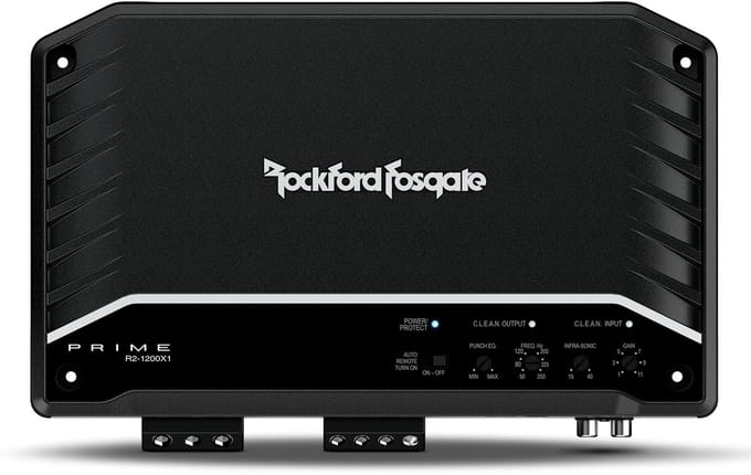 Rockford Fosgate R2-1200X1 Auto versterker 1200W RMS incl basscontroller Monoblok