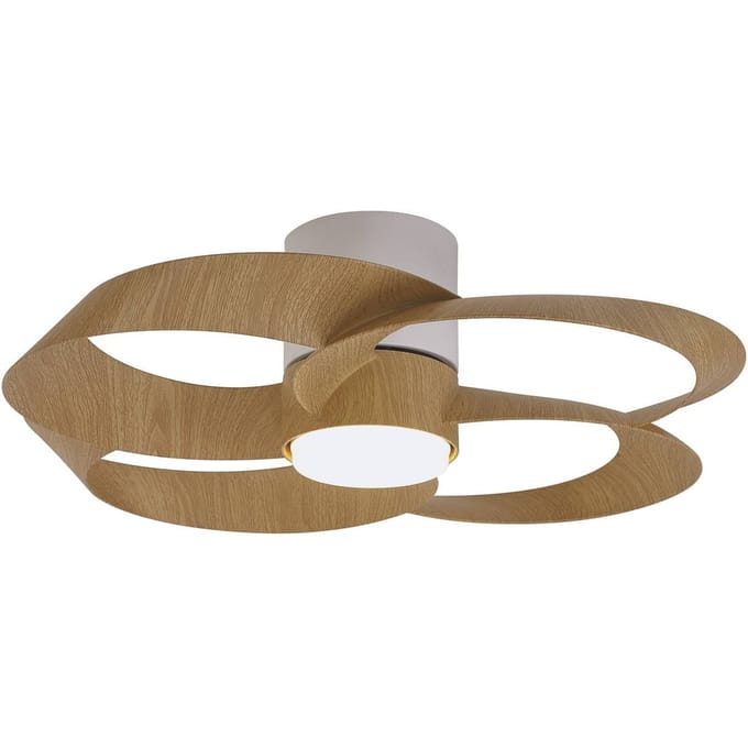 Mantra Iluminación LED plafondventilator Rose hout DC-motor stil Ø 65 cm CCT