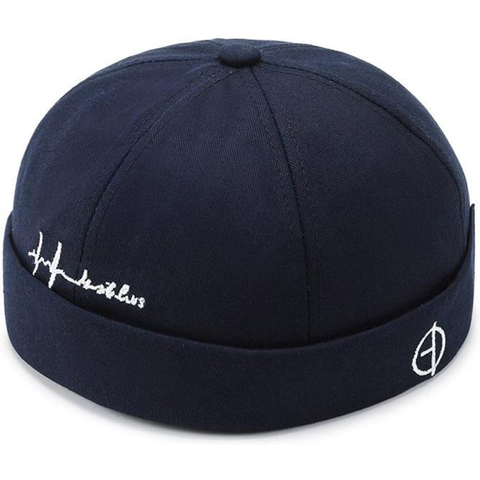 Heren Hoeden Docker Cap Hoeden Muts Zeemansmuts Werkersmuts Omgeslagen Rand Retro Randloze Hoed Met Verstelbare black