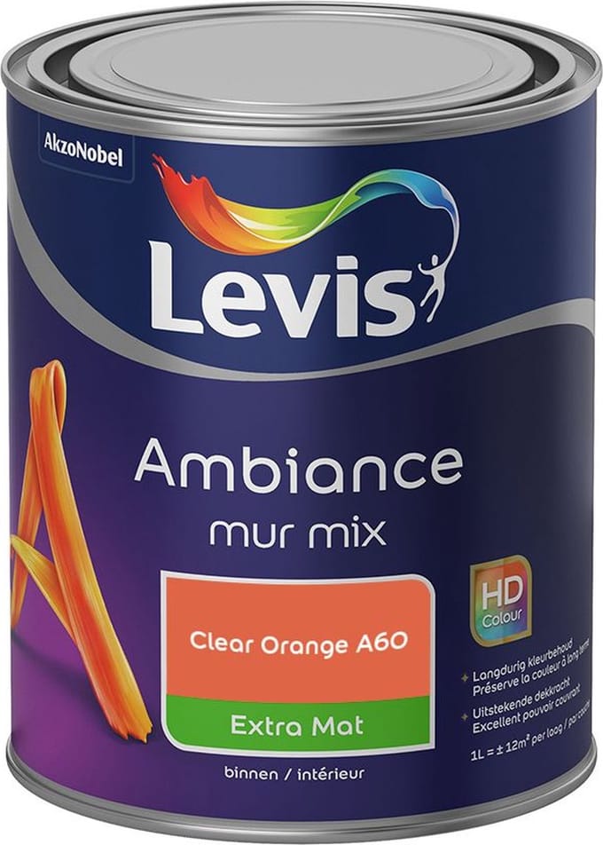 Levis - Ambiance Mur Extra Mat Mix - Clear Orange A60 - Mengverf - 1 L