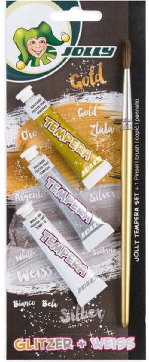 Jolly Jolly Tempera Verf Metallic Set 3 stuks