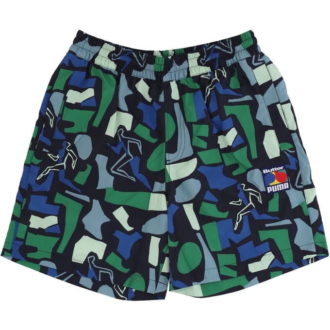 Herenshort met all-over print X Butter Goods Mineraalblauw