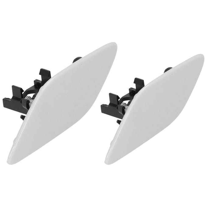 2 STUKS Koplamp Sproeierkap 61677171660 voor 328i Basis 2?Deur Cabriolet 2007?2010 white