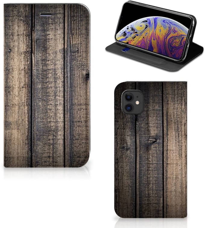 Apple iPhone 11 Book Wallet Case Steigerhout