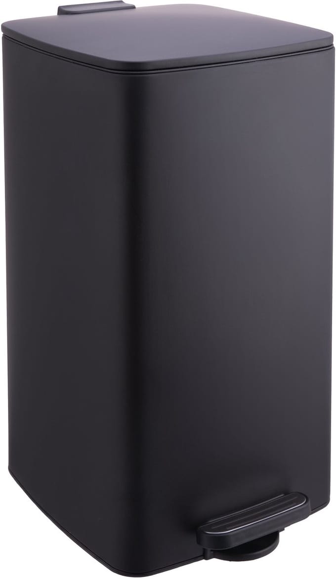 Prullenbak - 30 liter - softclose deksel - zwart