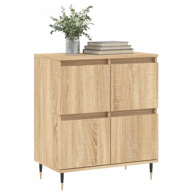 vidaXL - Dressoir - 60x35x70 - cm - bewerkt - hout - sonoma - eikenkleurig
