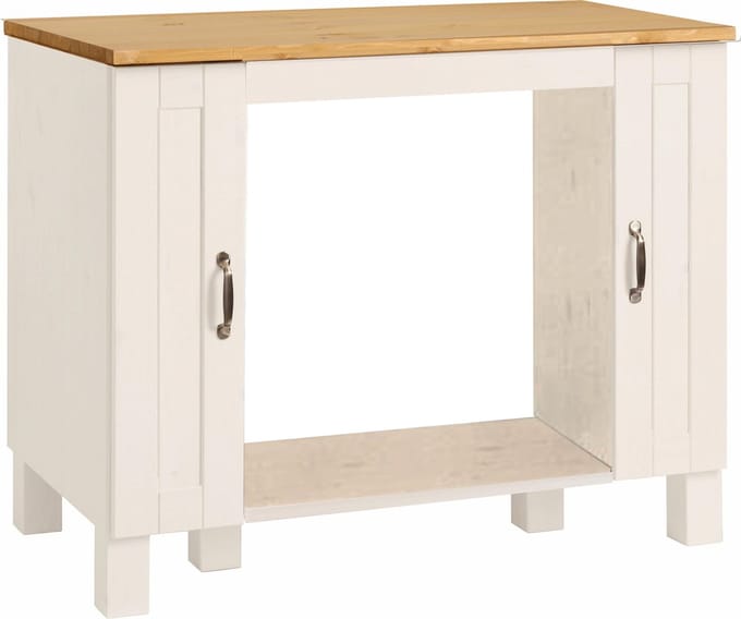 Alby - Ovenkast 2 deuren wit honig (85 x 100 x 60 cm)