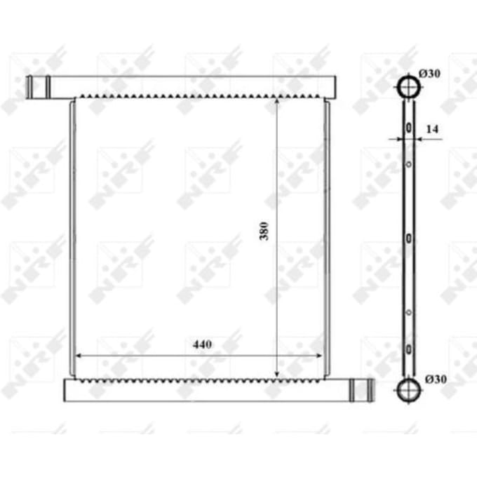 Radiator, motorkoeling NRF 53857