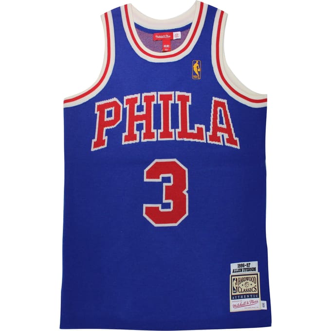 Mitchell & Ness x CLOT M&N Philadelphia 76ers Gebreide Jersey