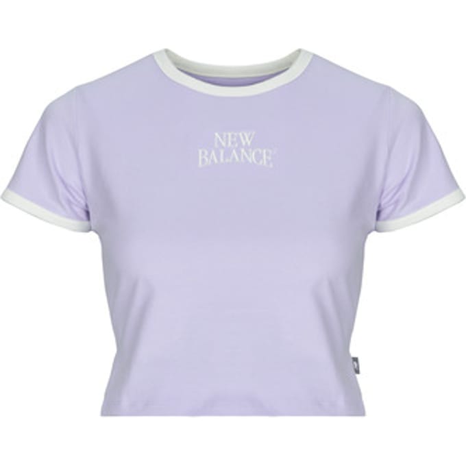 New Balance  T-shirt Korte Mouw LINEAR HERITAGE RINGER TSHIRT