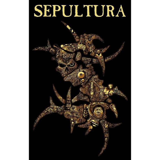 Sepultura Discography Unisex Vlag - meerkleurig - Standard