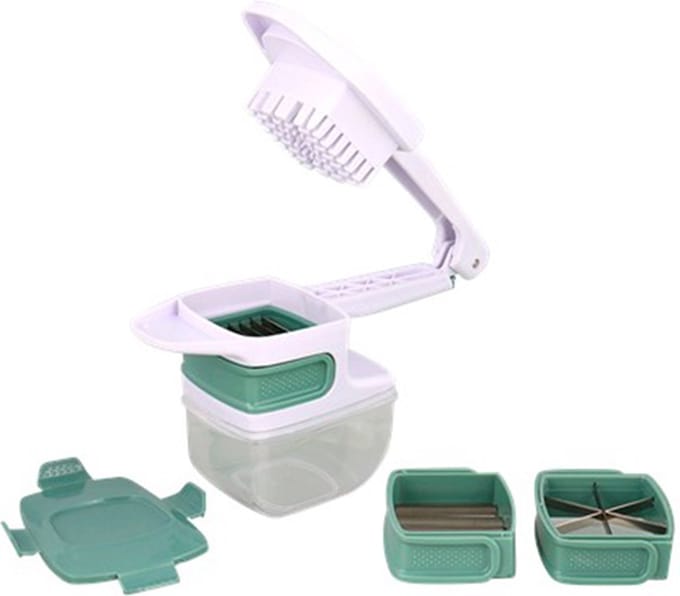 Multi snijset - Wit / Groen - Kunststof / Metaal - 3 Snijstanden - 5 Delig