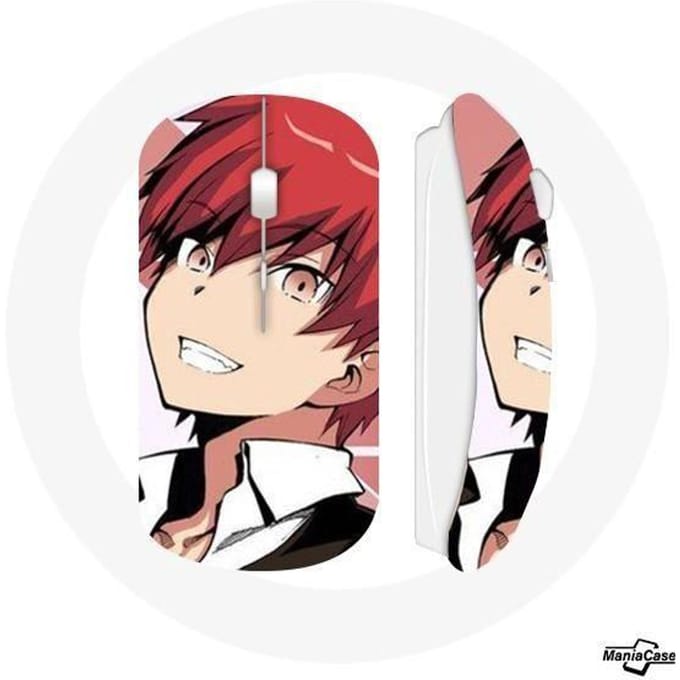 Souris Sans Fil - MANIACASE - Karma Akabane - Compatible Mac et PC - Clé USB wifi incluse - Couleur Blanc