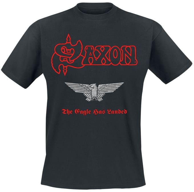 Saxon T-shirt - The Eagle Has Landed - M tot XL - voor Mannen - zwart