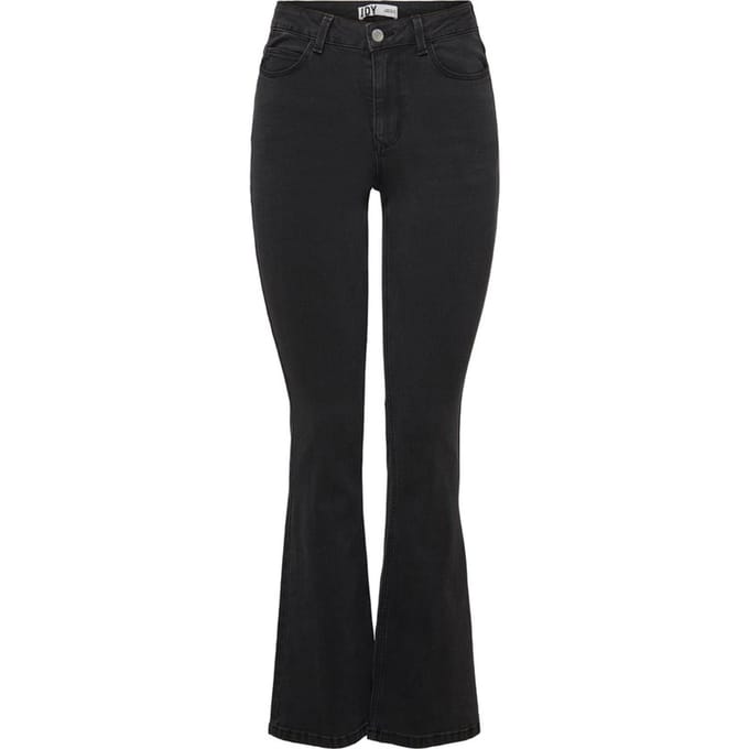 Jacqueline de Yong  Maat - W25 X L34 Jeans Jdynewflora Life High FlaredDark Grey Denim Dames