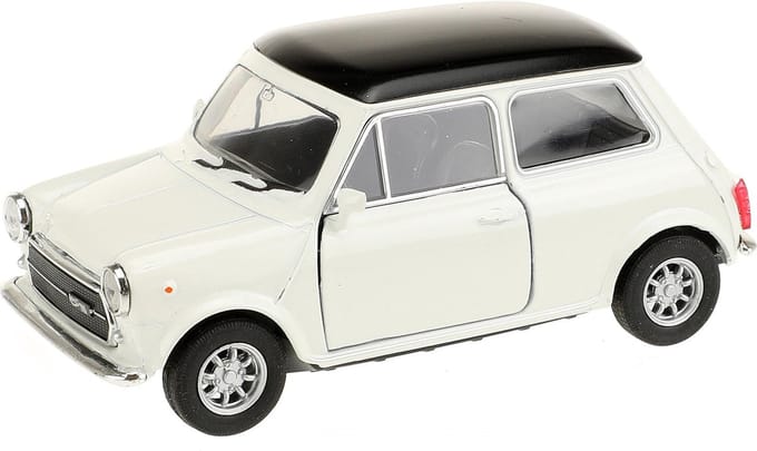 Welly Speelgoed Mini Cooper auto - wit - die-cast metaal - 10 cm - Model 1300
