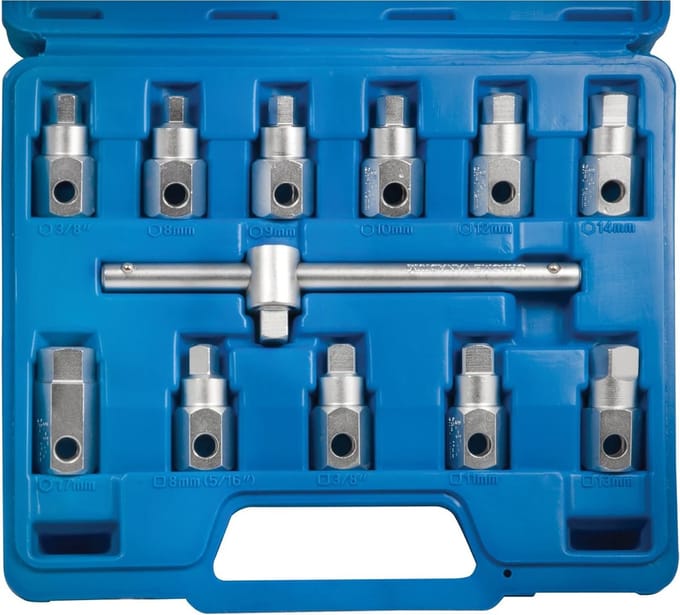 SW-Stahl universele olieservicesleutelset, 12-delig, 03015L