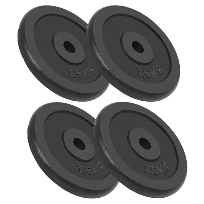 vidaXL - Halterschijven - 4 - st - 4x7,5 - kg - gietijzer