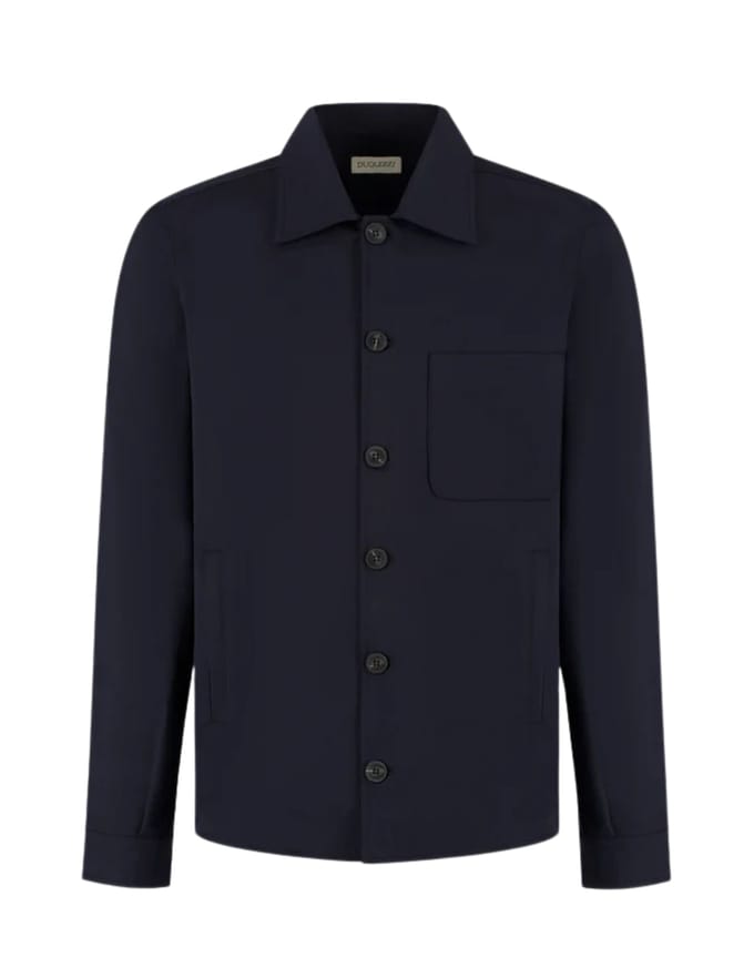 Duquezzi Wool Blend Overshirt Overshirts Donkerblauw Dqa50026007