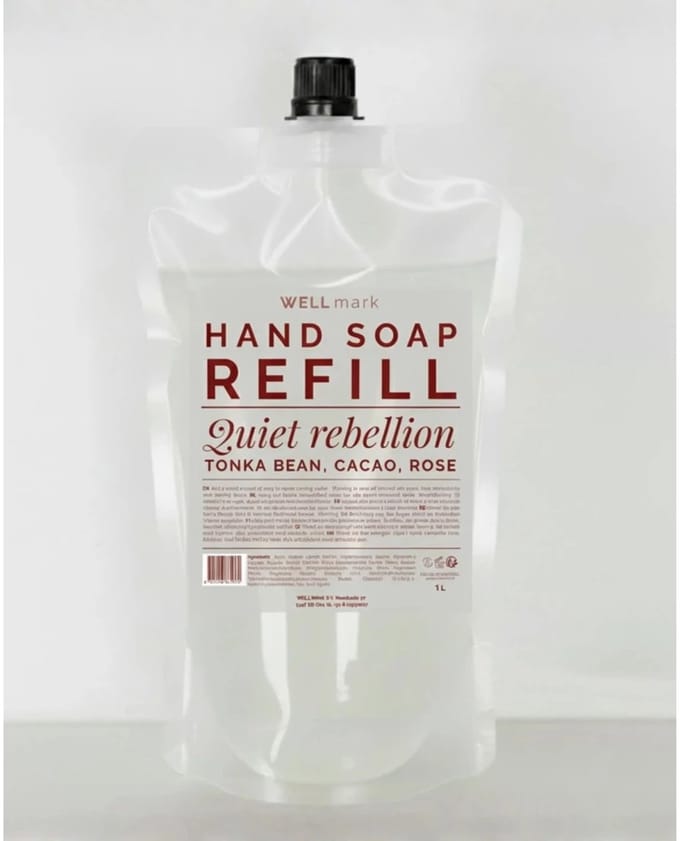 Wellmark refill handzeep 1L quiet rebellion burgundy