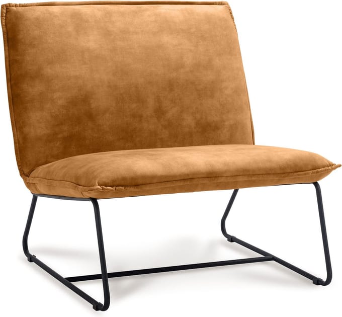 Icon Living - Fauteuil Coco - 1.5 zits - Stof Adore Cognac - Gun Color Frame