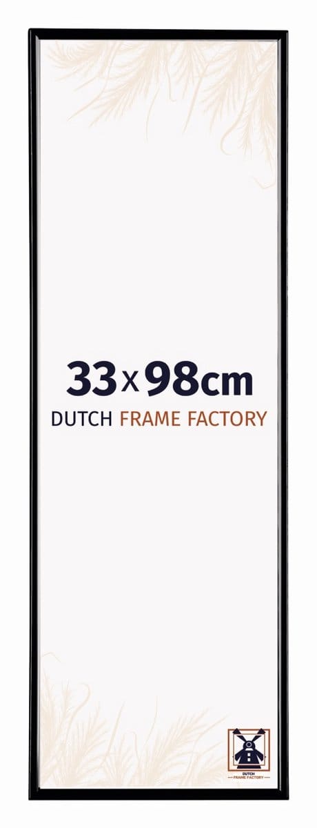 Fotolijst 33x98 cm - Kunststof - Zwart Hoogglans - Easy