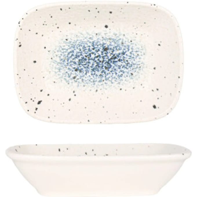 Rinart Serveerschaal - Splash - Porselein - 14x10 cm - set van 2
