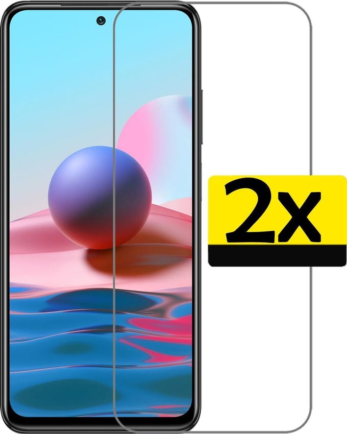 Screenprotector - Geschikt voor Xiaomi Redmi Note 10 Pro - 2 Stuks - Extra Sterk - Beschermglas - Gehard Glas - Tempered Glass - Screen Protector