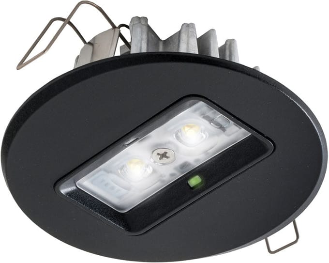 2W Led Nood Inbouw Downlight Zwart - 7TCA091160R0459