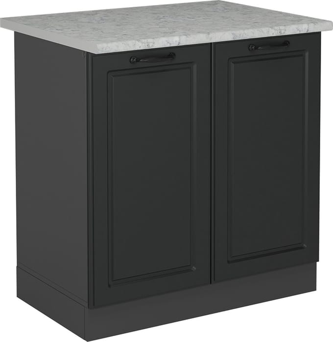 Vicco R-Line Wastafelkast – 80 cm WB Marmer Antraciet landhuis