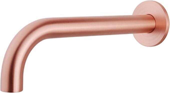 Wiesbaden Caral baduitloop rond 25 cm 1/2'' geborsteld koper