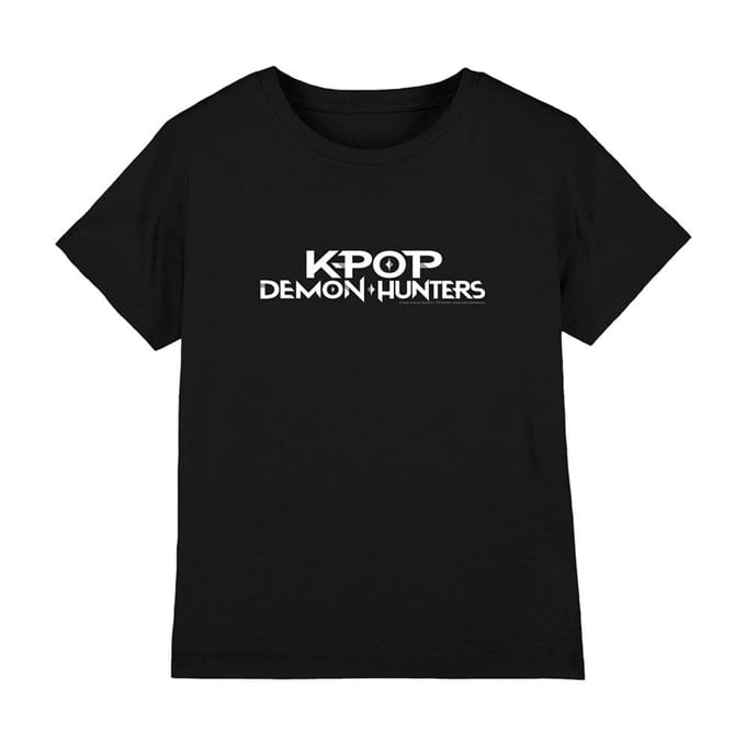 K-Pop Demon Hunters Kinderen/Kinderen Logo T-shirt (Zwart/Wit)