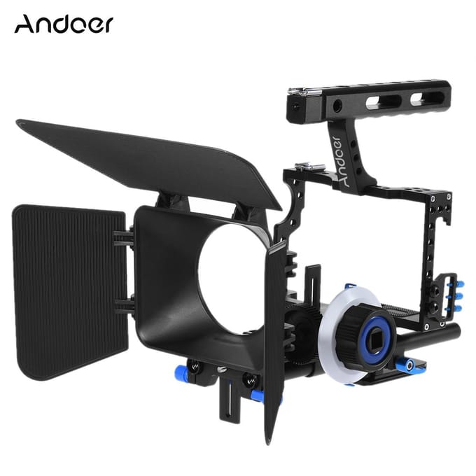 C500 Aluminiumlegering Camera Camcorder Video Cage Rig Kit Film Making System met 15mm Staaf