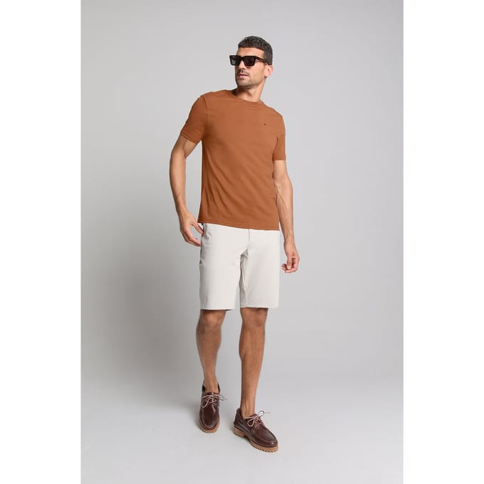 No Excess T-shirt Crewneck Solid Basic Caramel Größe: XXL | Basic T-Shirts Outlet | Herren | Braun