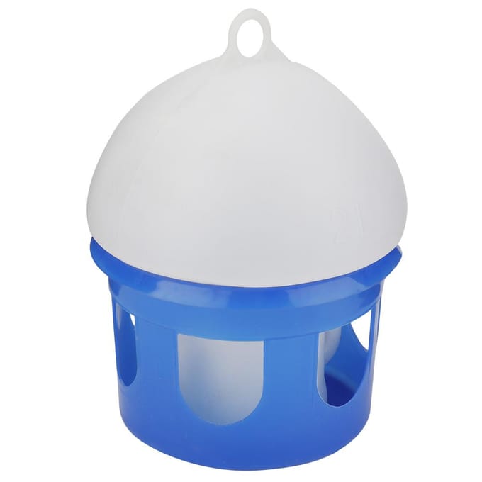 Automatische voederbak voor duiven met grote capaciteit, waterdispenser 2L white
