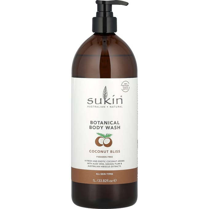 Botanische Body Wash, Alle Huidtypes, Coconut Bliss, 1 L (33.82 fl oz) white