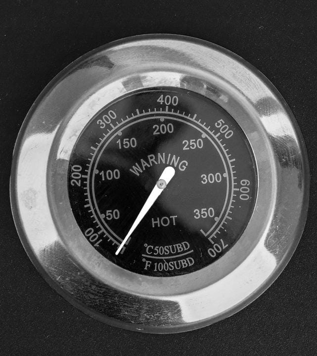 Grote Gietijzeren Houtskool BBQ met Deksel & Thermometer