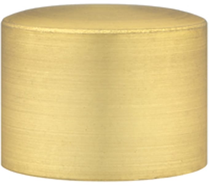Einddop roede – Ø28mm – 2 stuks – messing gepolijst