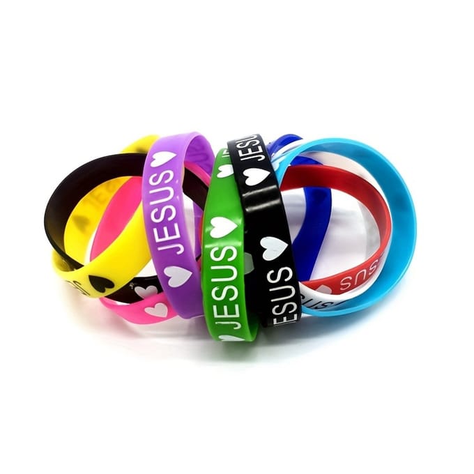 VANDAAG VERZONDEN - Armband - Siliconen - 10 Stuks - Jesus - Christelijk - Multi colour